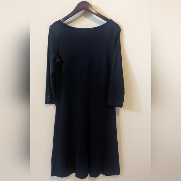 Lands's End Long Sleeve Dress Baumwolle Cotton - Picture 2 of 8